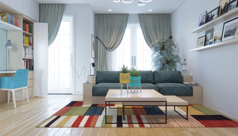 Thiết kế phòng khách với nội thất gỗ hiện đạiđộc đáo mang lại thẩm mỹ và tràn đầy hứng khởi cho không gian sống Thiết kế nội thất phòng khách