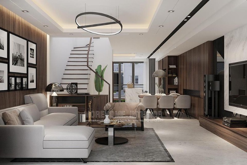Sắp xếp nội thất phòng khách liền bếp đẹp sang trọng cho chung cư, biệt thự, nhà phố, nhà liền kề. thiết kế nội thất phòng khách