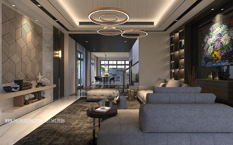 Thiết kế nội thất phòng khách liền phòng ăn hiện đại, đẹp cho nhà phố, biệt thự. thiết kế nội thất phòng khách