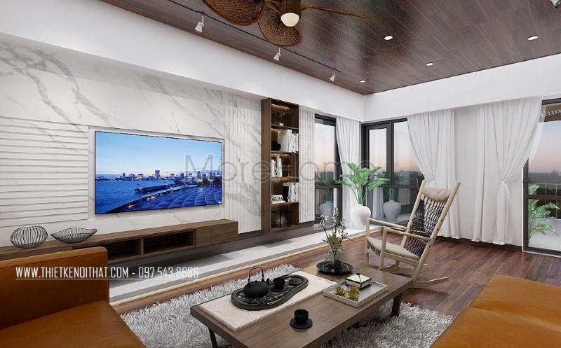 Trang trí nội thất phòng khách đẹp cho biệt thự, nhà phố với đá ốp tường vân mấy trang trí đẹp mắt, sang trọng. thiết kế nội thất phòng khách