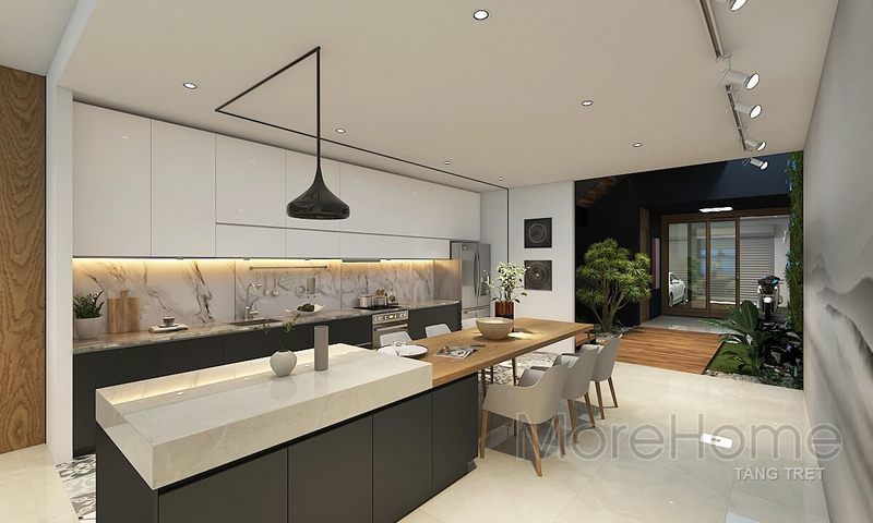 Bộ bàn ăn gỗ tự nhiên đẹpấn tượng với ghế ăn bọc da cao cấp cho không gian bếp ấm cúng
