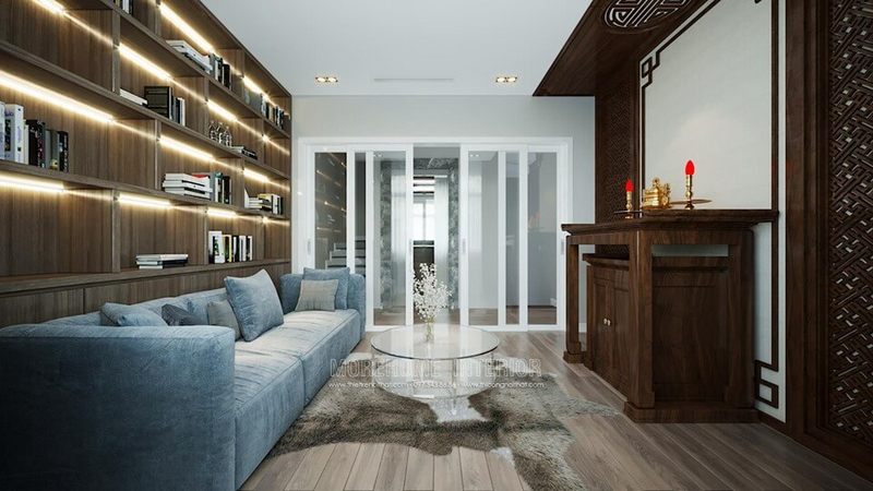 Mẫu phòng thờ biệt thự đẹp được nhiều gia chủ lựa chọn thiết kế và thi công